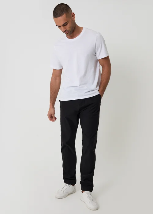 Threadbare Black Slim Fit Stretch Trousers - 36/L32 Image 3