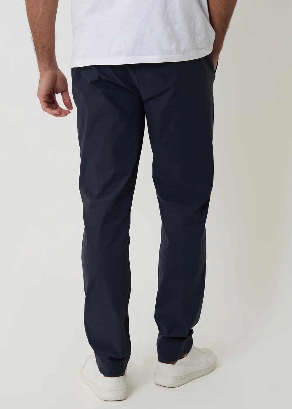 Threadbare Navy Slim Fit Stretch Trousers - 34/L32 Image 2