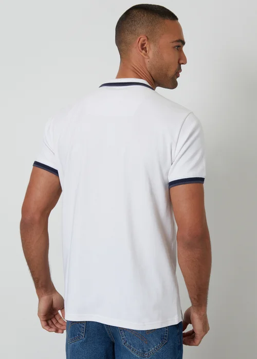 Threadbare White Jetted Pocket Cotton Polo Shirt - 2XL Image 2