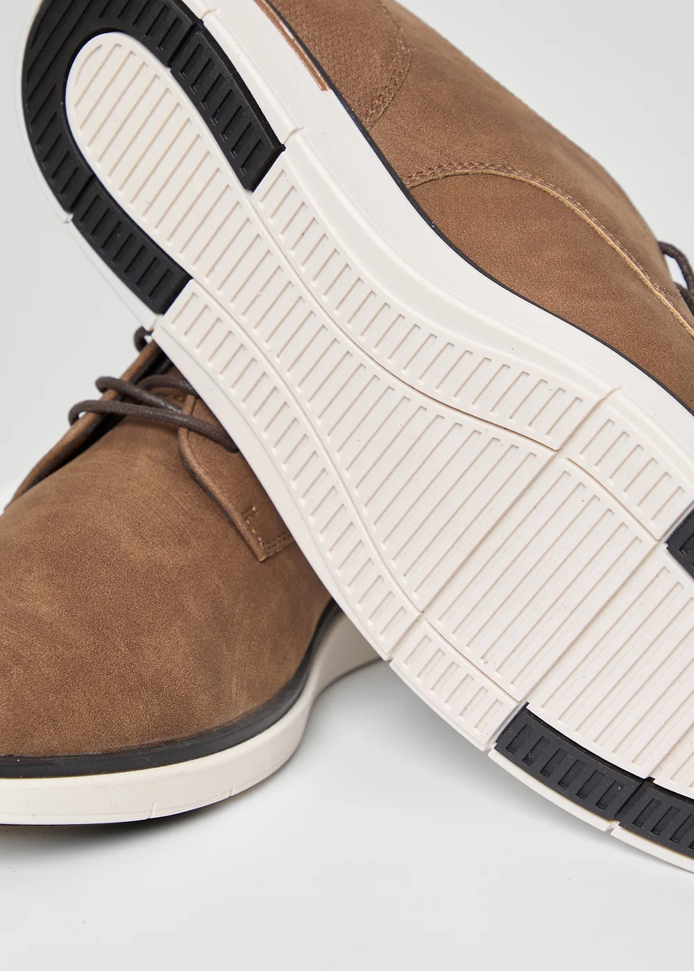Threadbare Tan Faux Suede Derby Shoes - 7 Image 5