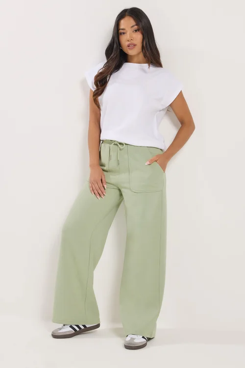 PixieGirl Petite Mint Green Pocket Patch Wide Leg Joggers - 10/L27 Image 3