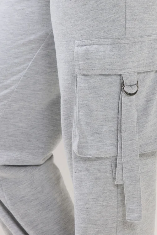 PixieGirl Petite Grey Marl Cargo Joggers - 10/L27 Image 4