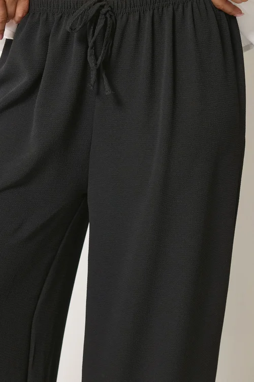 PixieGirl Petite Black Crepe Balloon Trousers - 10/L27 Image 4