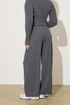 PixieGirl Petite Charcoal Grey Textured Wide Leg Trousers - 18/l27 Image 3