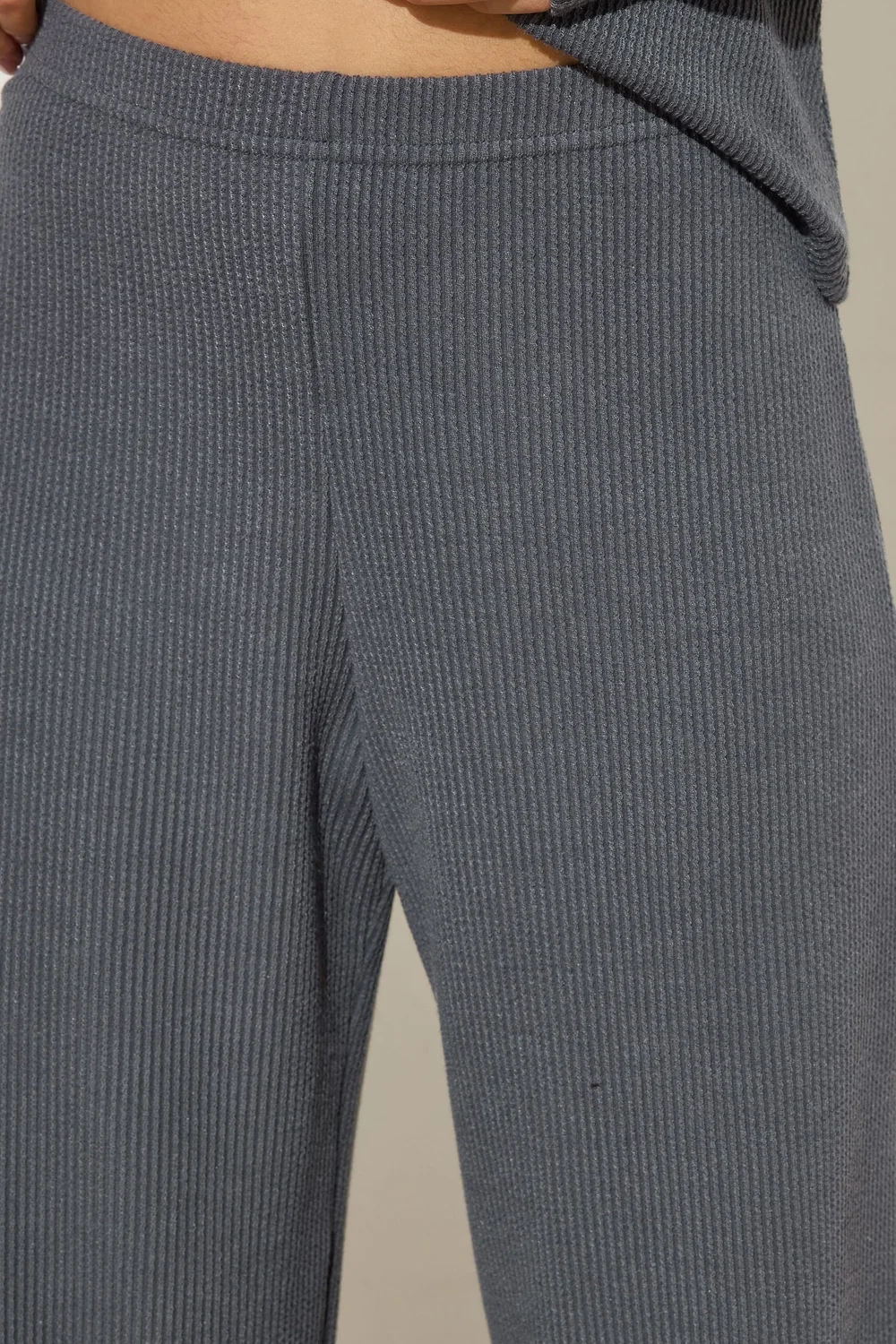 PixieGirl Petite Charcoal Grey Textured Wide Leg Trousers - 18/l27 Image 4