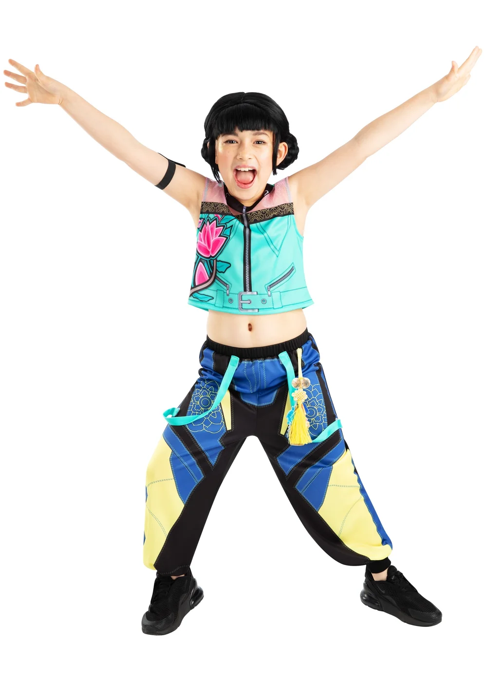 K-Pop Demon Hunters Zoey Core Look Child Costume M & Wig (5-10 Years) - 7-8 Yrs Image 5