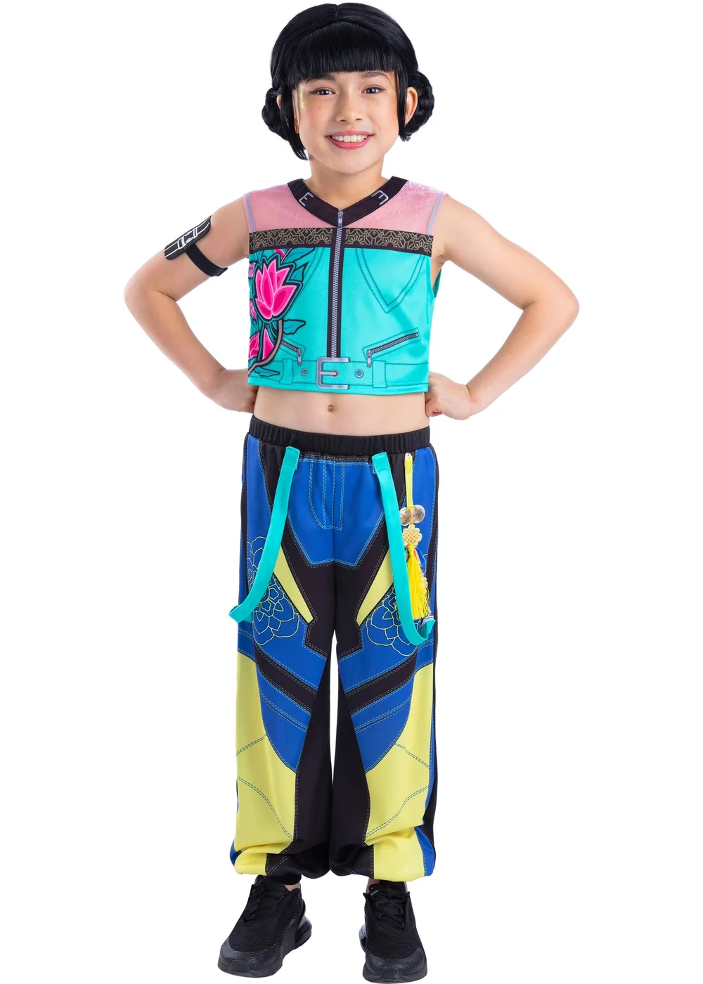 K-Pop Demon Hunters Zoey Core Look Child Costume M & Wig (5-10 Years) - 7-8 Yrs Image 1