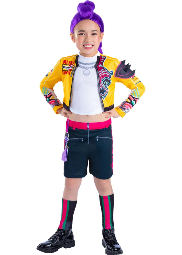 K-Pop Demon Hunters Rumi Core Look Child Costume & Wig (5-10 Years)