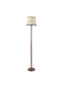 ValueLights Heather Dark Wood Floor Lamp with Scallop Lampshade - One Size Image 2