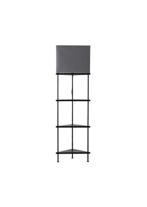 ValueLights Black Taska 3 Tier Shelf Floor Lamp - One Size Image 6