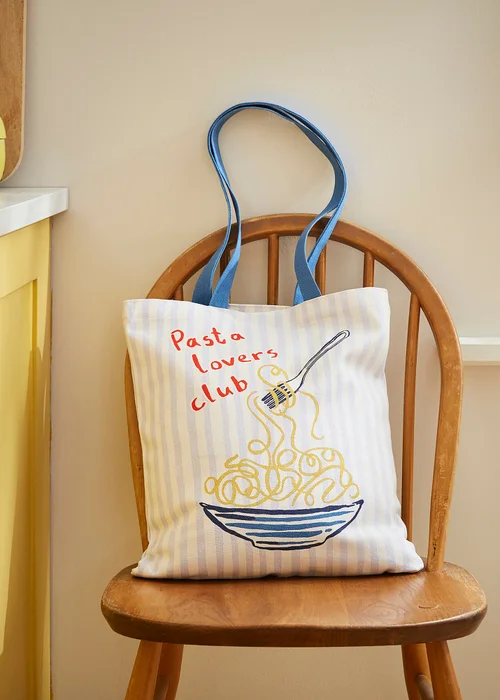 Ulster Weavers Pasta Lovers Club Yellow Shopper Bag - Tote - One Size Image 2