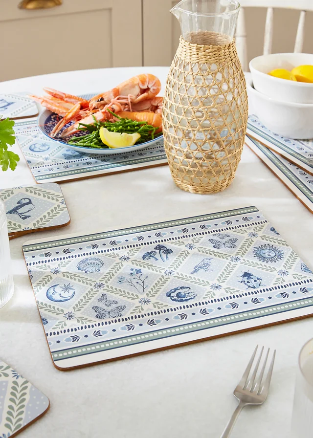 Ulster Weavers Coastal Treasures Blue Placemat - 4 Pack