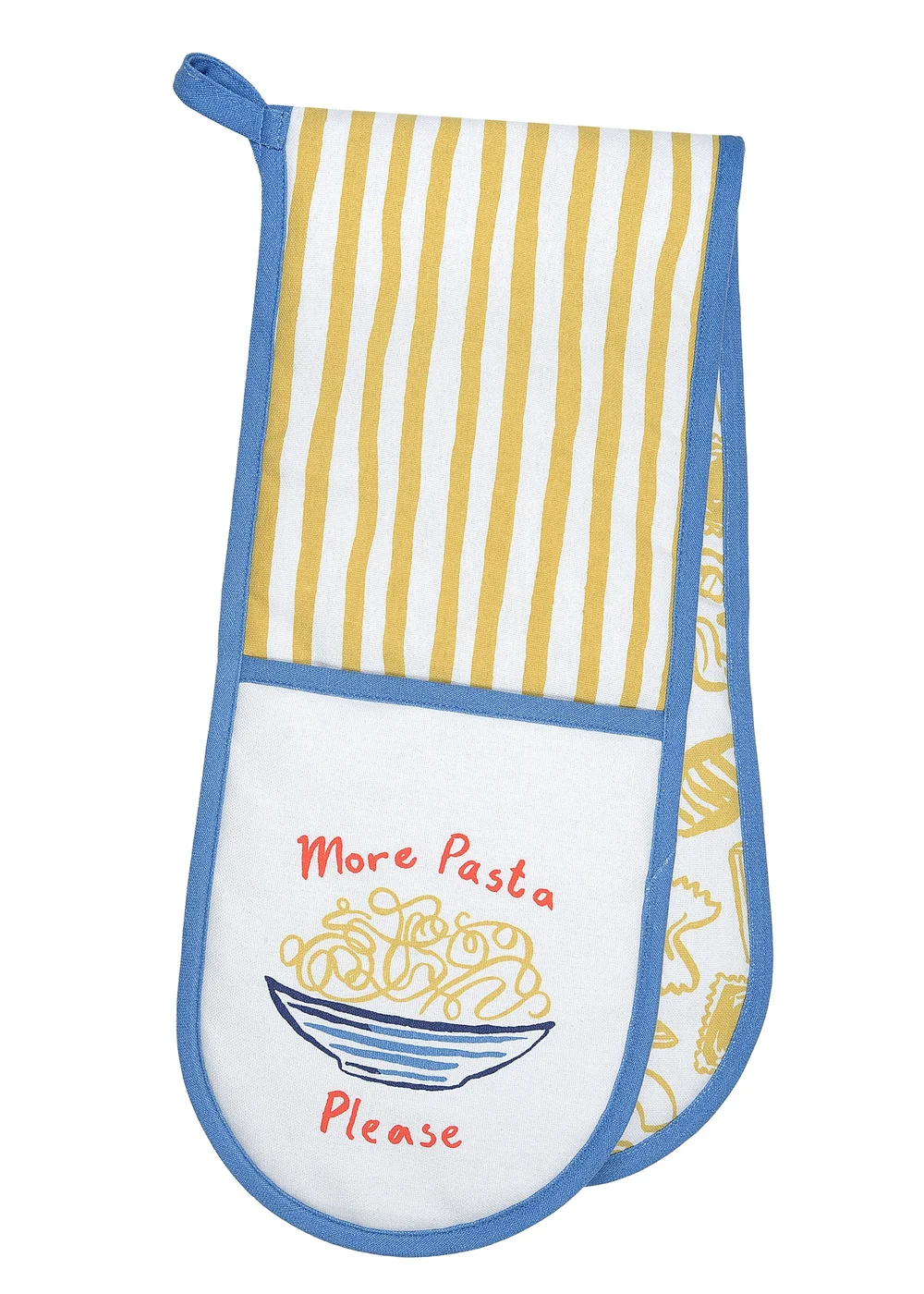 Ulster Weavers Pasta Lovers Club Yellow Double Oven Glove - One Size Image 1