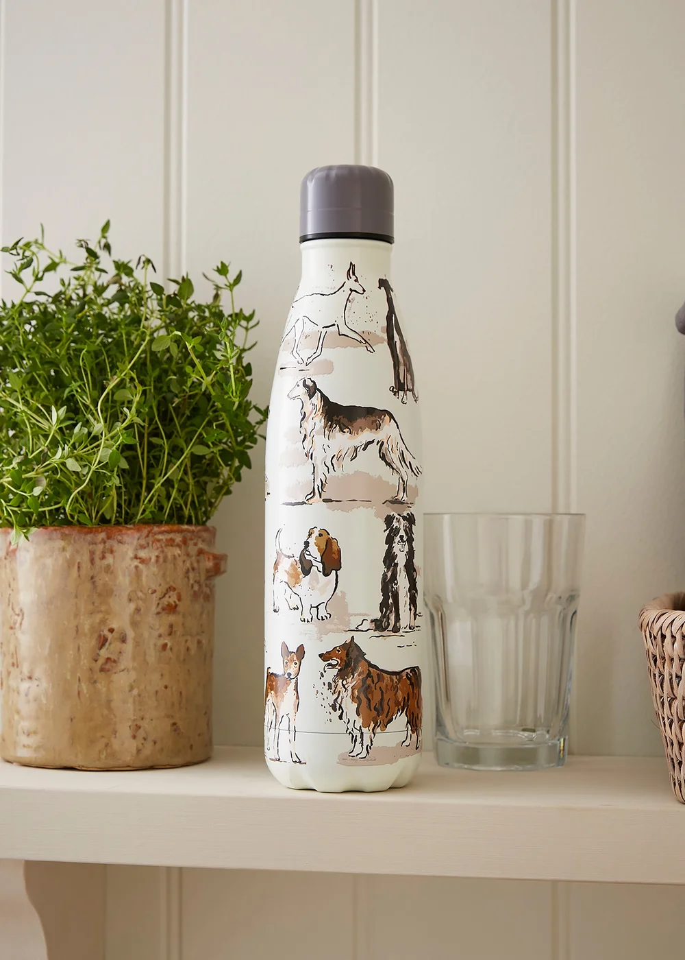 Ulster Weavers Country Dogs Brown Water Bottle - One Size Image 2