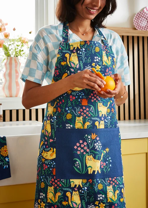 Ulster Weavers Marmalade Meadow Navy Apron - Cotton - One Size Image 2