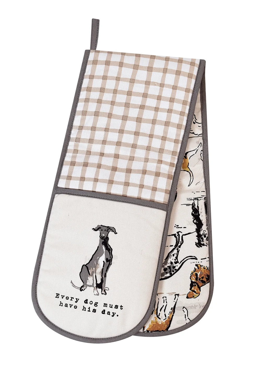 Ulster Weavers Country Dogs Brown Double Oven Glove - One Size Image 1