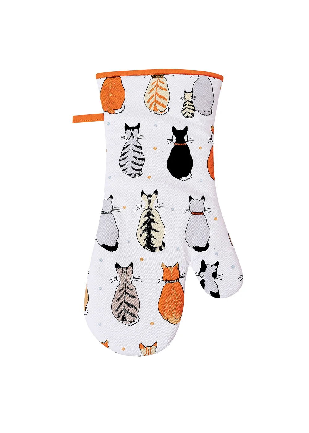 Ulster Weavers Cats In Waiting Orange Gauntlet Oven Glove - One Size Image 1