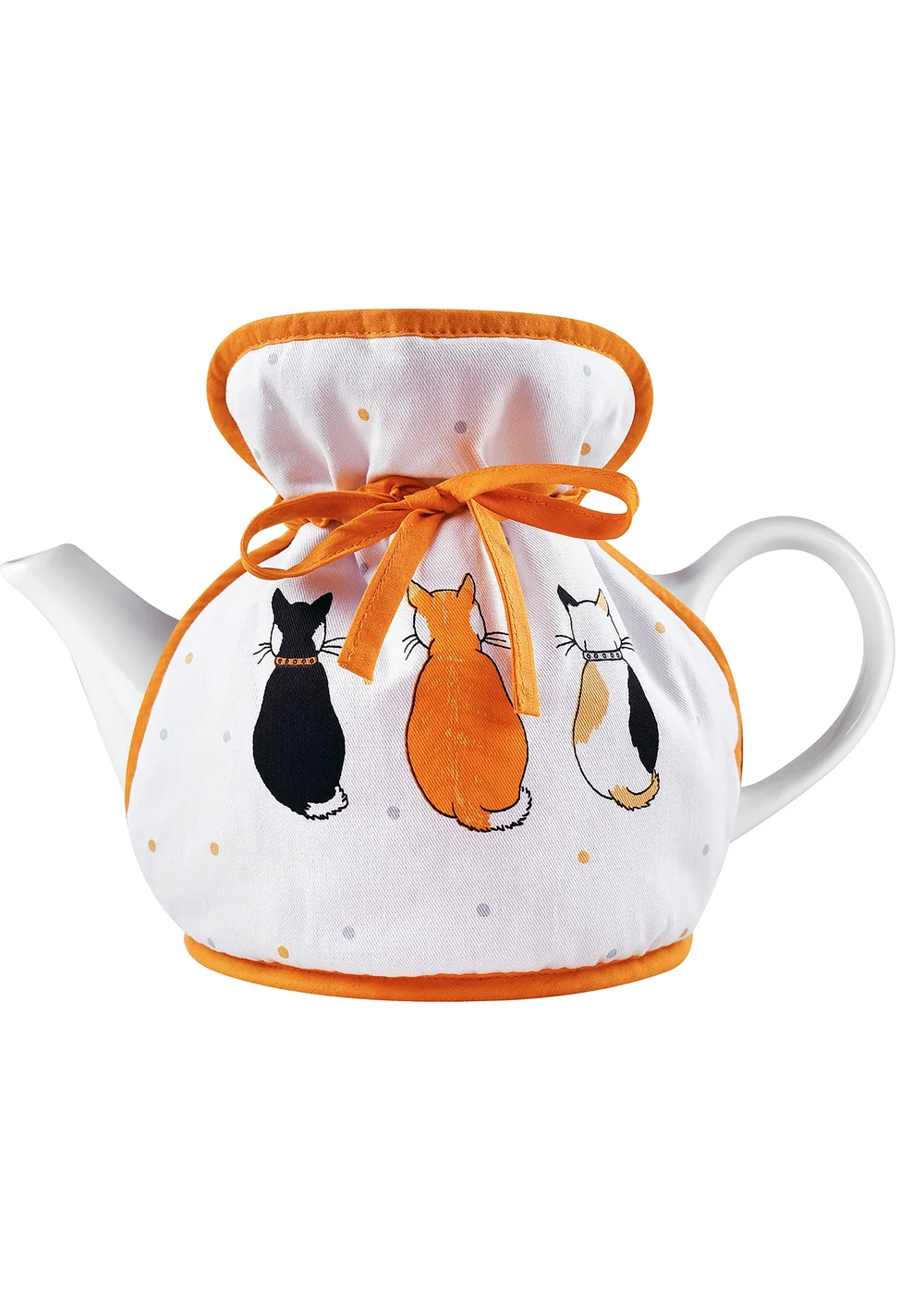 Ulster Weavers Cats In Waiting Orange Tea Cosy - Muff - One Size Image 1
