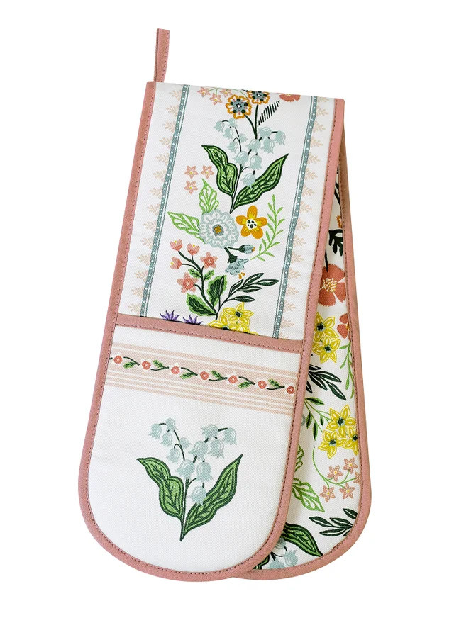 Ulster Weavers Petals & Prose Pink Double Oven Glove