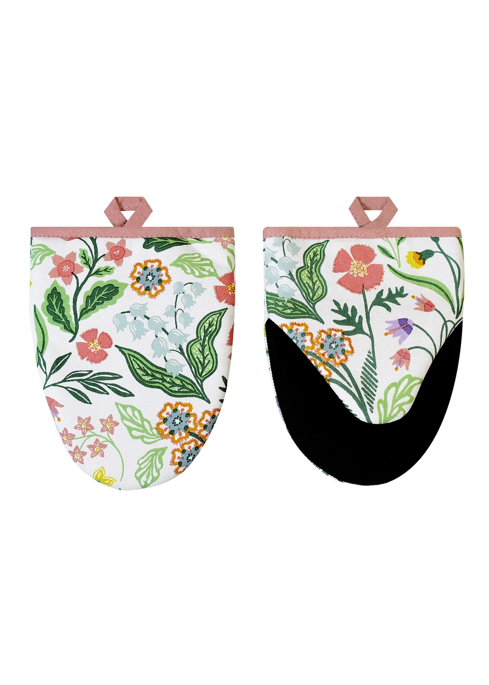 Ulster Weavers Petals & Prose Pink Microwave Mitts - Pair - One Size Image 1