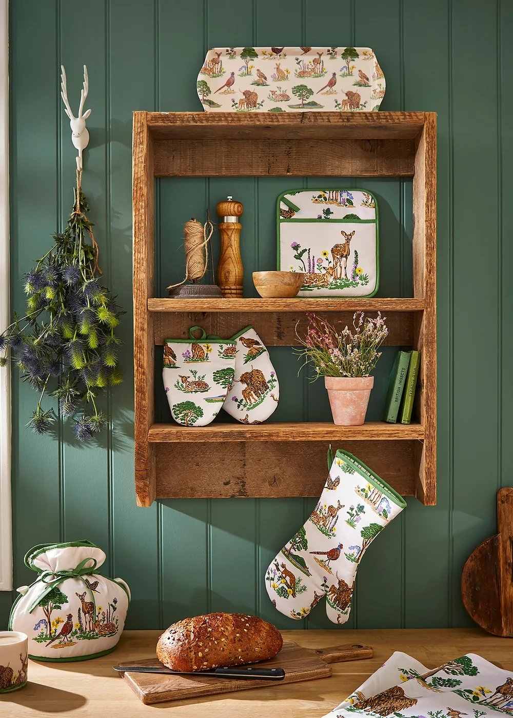 Ulster Weavers Thistlewood Green Microwave Mitts - Pair - One Size Image 3