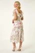 Roman Ivory Petite Floral Tiered Dress - 10 Image 4