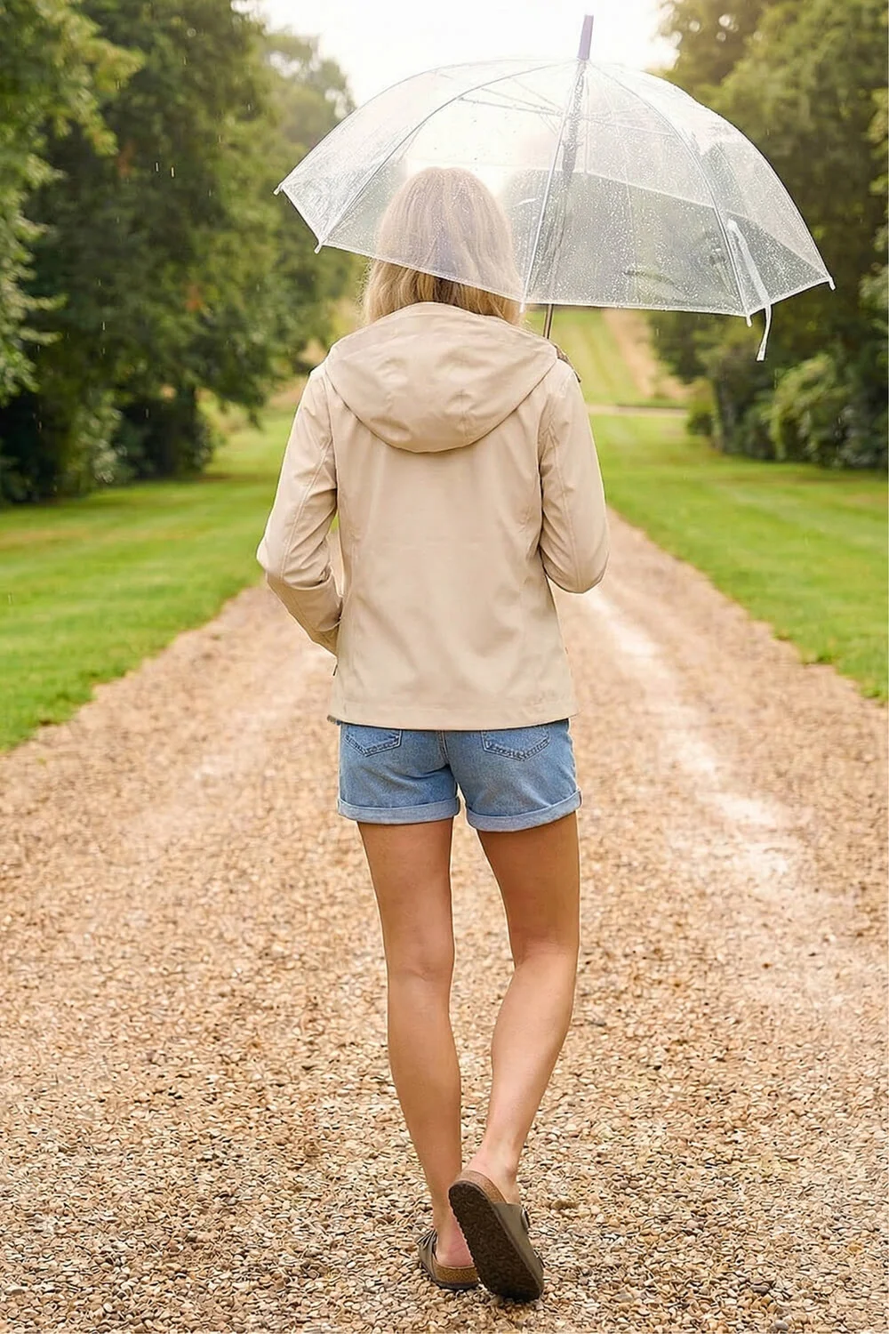 Roman Ivory Hooded Rain Jacket - 14 Image 3