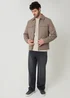 Threadbare Taupe Showerproof Lightweight Zip Up Jacket - M Image 3