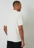 Threadbare Natural Moss Stitch Knitted Polo - S Image 2