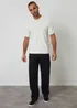 Threadbare Natural Moss Stitch Knitted Polo - S Image 3