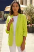 Roman Lime Ruched 3/4 Sleeve Stretch Blazer - 20 Image 1