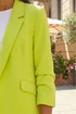 Roman Lime Ruched 3/4 Sleeve Stretch Blazer - 20 Image 4