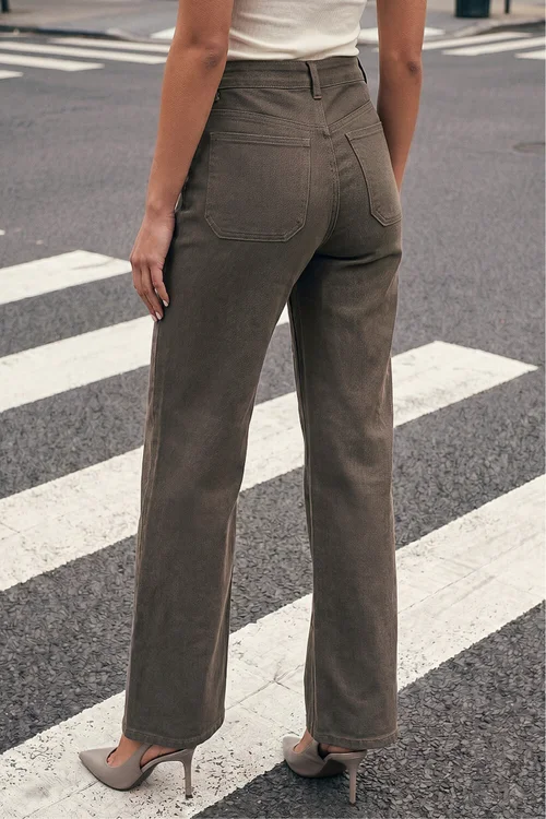 Roman Taupe Petite Cotton Stretch Pocket Jean - 14 Image 3