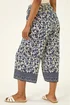 Roman Navy Petite Border Print Cropped Trouser - 16 Image 3