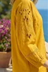 Roman Ochre Embroidered Cotton Sleeve Blouse - 20 Image 4