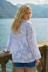 Roman Light Blue Floral Jacquard Buttoned Shirt - 14 Image 3