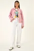 Roman Light Pink Suedette Button Jacket - 12 Image 2
