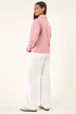 Roman Light Pink Suedette Button Jacket - 12 Image 3