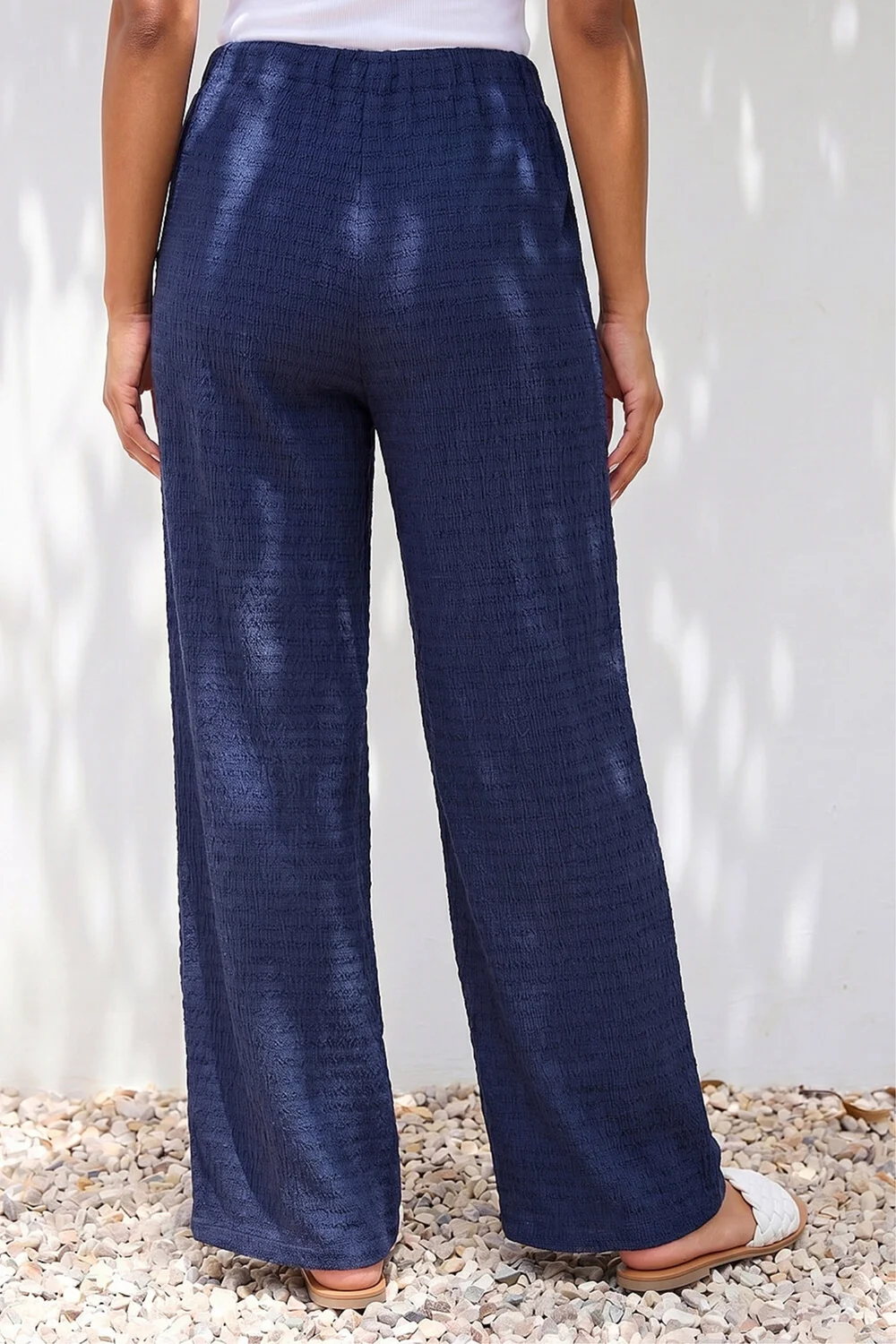 Roman Navy Petite Textured Stretch Trouser - 18 Image 3