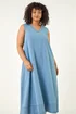 Roman Denim Curve V-Neck Swing Dress - 22-24 Image 2