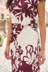 Roman Ivory Floral Print Wrap Twist Midi Dress - 14 Image 4