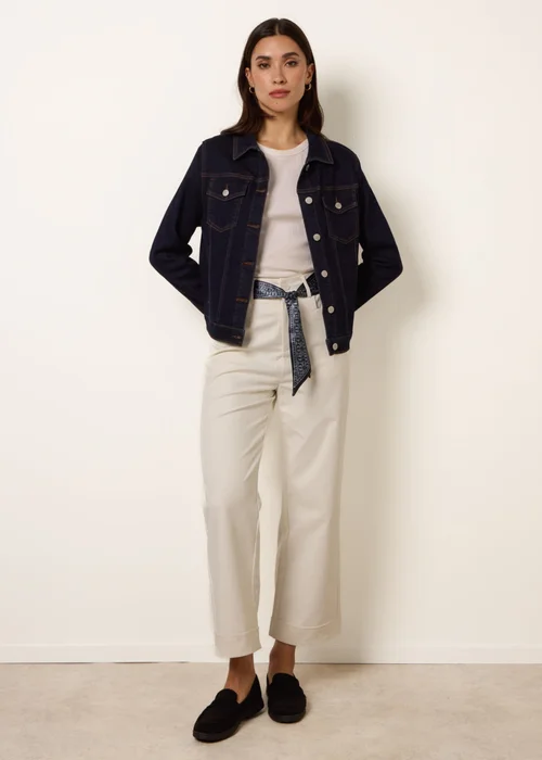 Blue Vanilla Navy Boxy Denim Jacket - S Image 5
