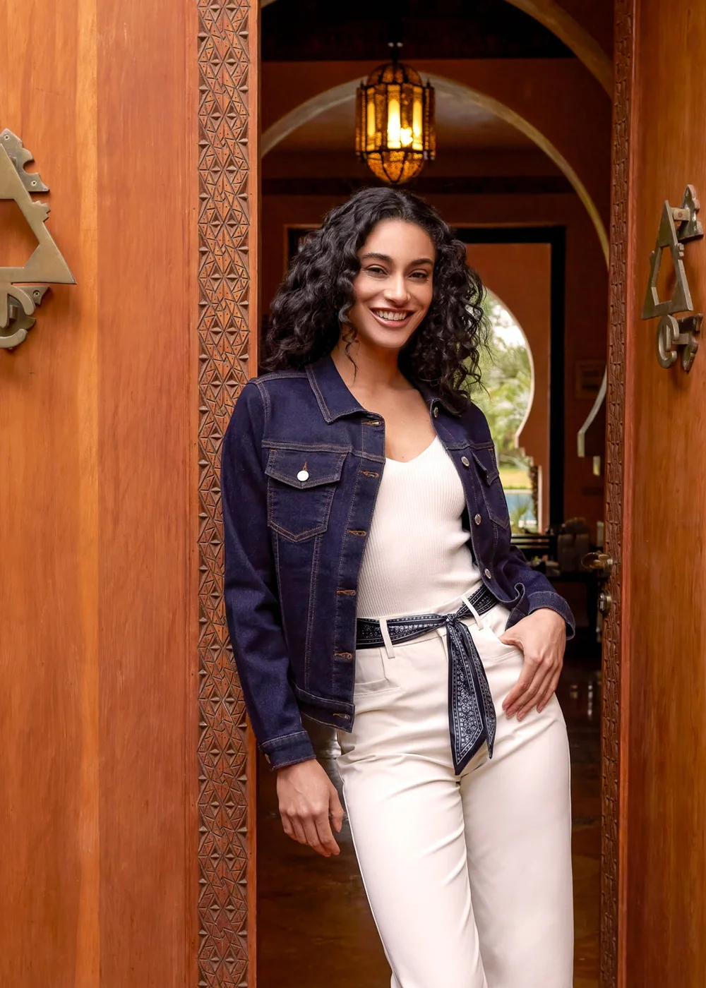 Blue Vanilla Navy Boxy Denim Jacket - S Image 1