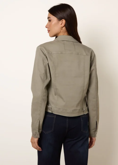 Blue Vanilla Khaki Stretch Denim Jacket - S Image 5