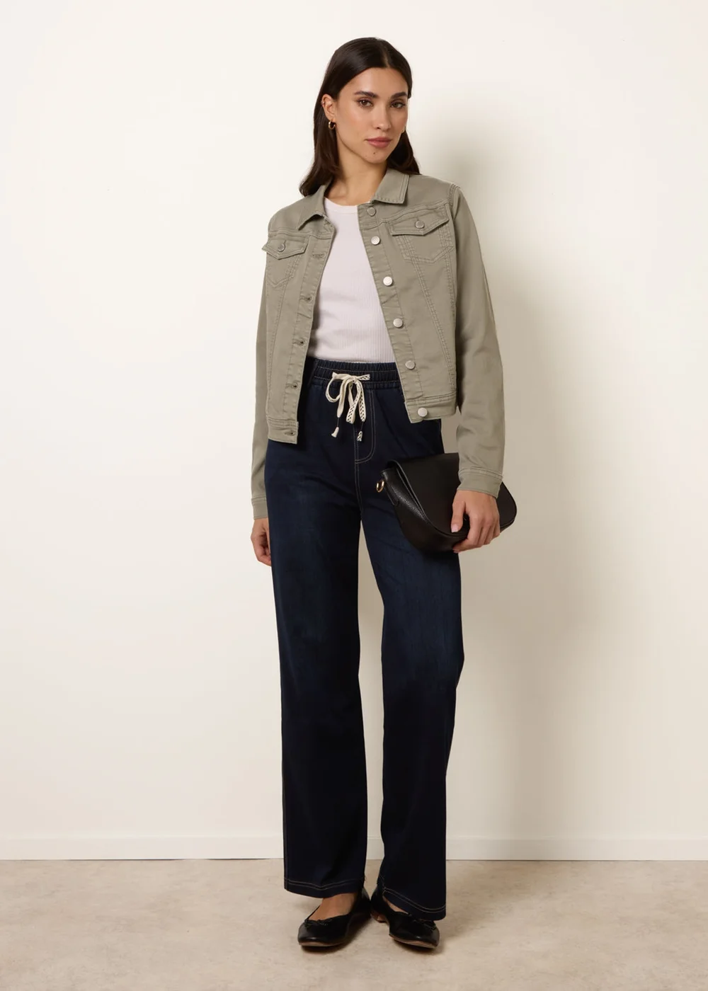 Blue Vanilla Khaki Stretch Denim Jacket - S Image 4