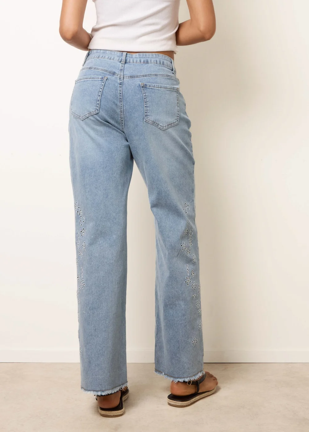 Blue Vanilla Blue Broidery Side Detail Jeans - 10 Image 5