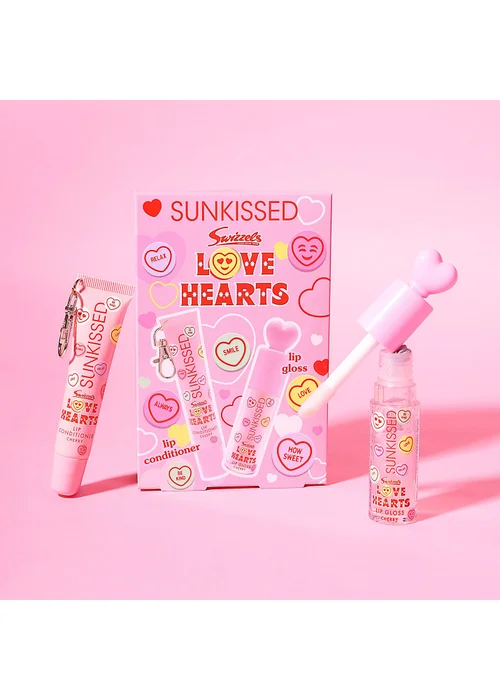 Sunkissed X Love Hearts Lip Gloss & Conditioner Lip Duo Gift Set Cherry - One Size Image 2