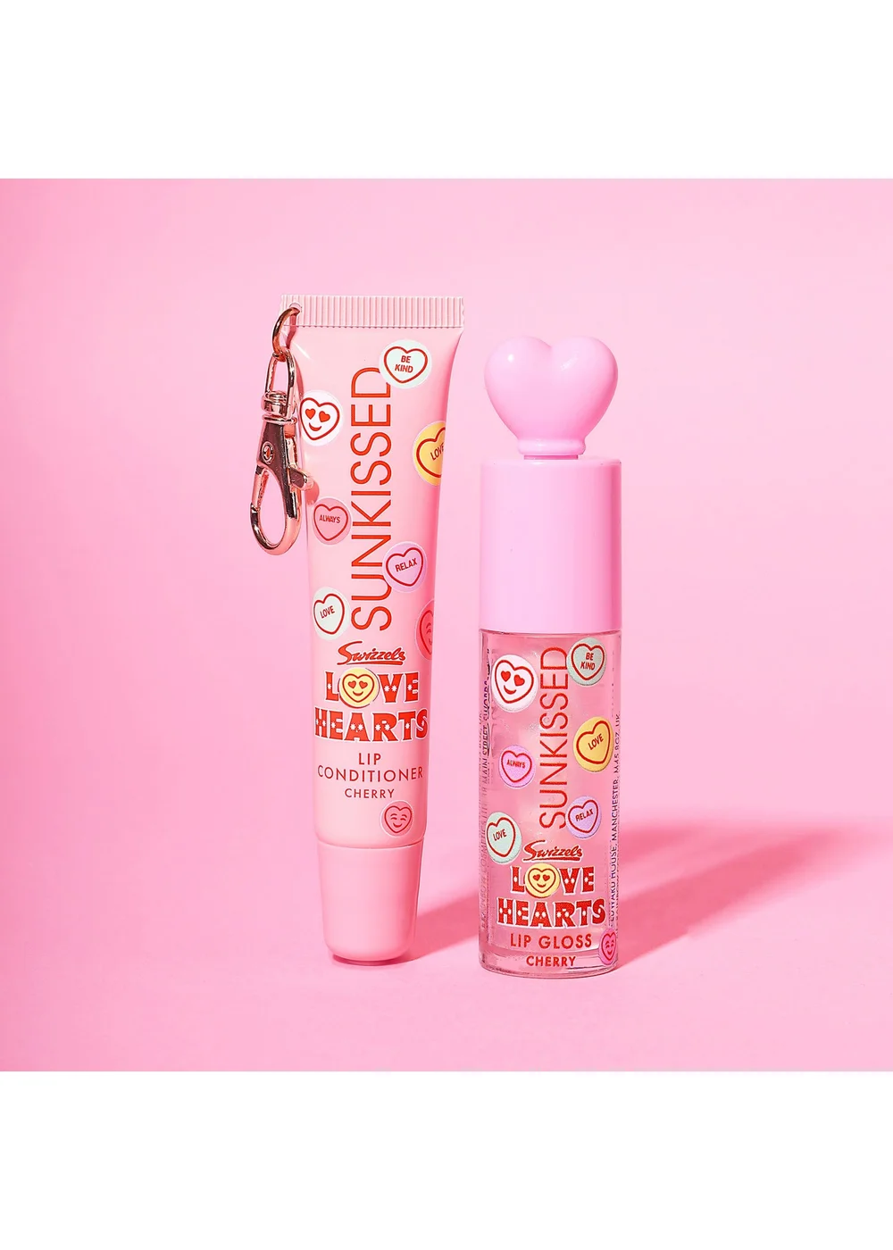 Sunkissed X Love Hearts Lip Gloss & Conditioner Lip Duo Gift Set Cherry - One Size Image 3