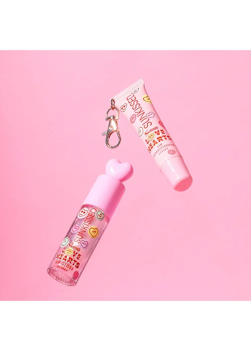 Sunkissed X Love Hearts Lip Gloss & Conditioner Lip Duo Gift Set Cherry - One Size Image 4