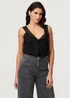 Izabel London Black High Waist Seam Front Wide Leg Jeans - 14 Image 3